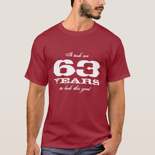 63rd Birthday shirt | Customizable year number (Front)