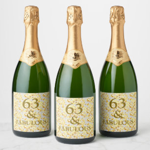 63rd Birthday  Sparkling Wine Label