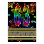 Happy Birthday - 63 Years Old Card | Zazzle