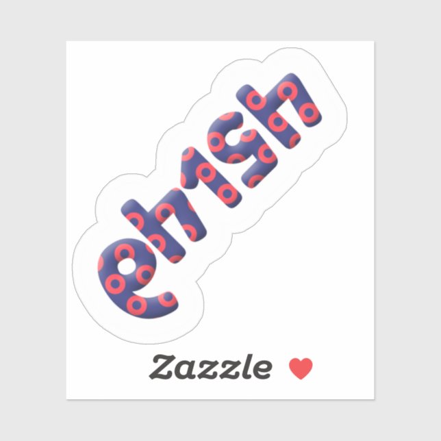 64154 Number Phish Sticker (Sheet)