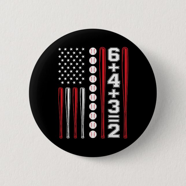643 Sell Math Player Pitcher Boys Funny American F Button (Front)