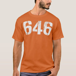 646 Vintage White Text T-Shirt