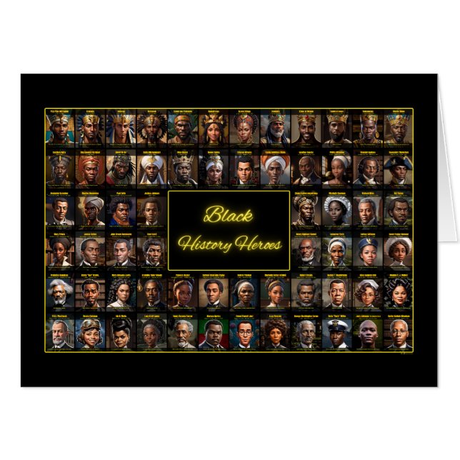 64 Black History Heroes Giant Gift Card  (Front Horizontal)