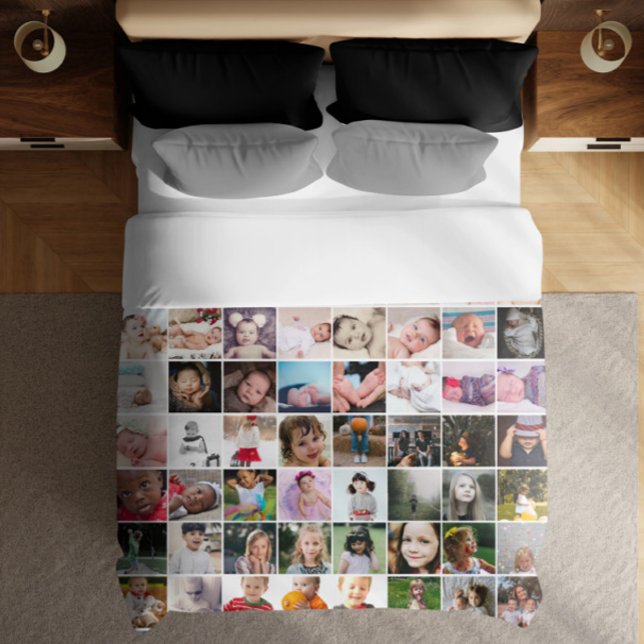 64 Photo Collage Personalized (Queen Size 1 sided) Duvet Cover (64 Photo Collage Personalized (Queen Size 1 sided) Duvet Cover from Ricaso. Add own photos or art)