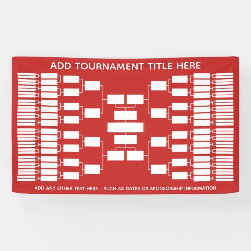 64 Team _ Tournament Bracket _ can change color Banner
