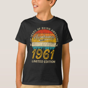 64 Year Old 1961 Retro Awesome 64th Birthday Gift T-Shirt