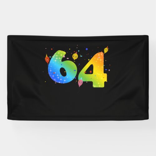 64 Year Old Girls 64th Birthday Banner