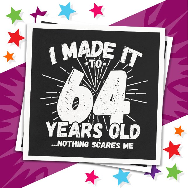 64 Year Old Sarcastic Meme Funny 64th Birthday Napkins (Creator Uploaded)