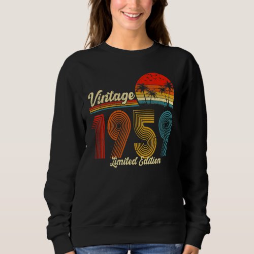 64 Year Old  Vintage 1959  64th Birthday Sweatshirt
