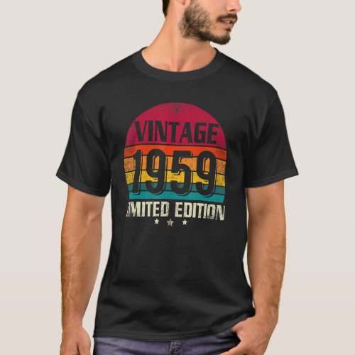 64 Years Old Vintage 1959 64th Birthday T_Shirt