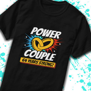 64th Anniversary Married Couples 64 Years Strong T-Shirt