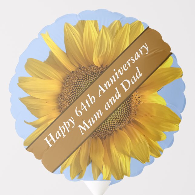 64th Anniversary Sunflower Balloon (Front)