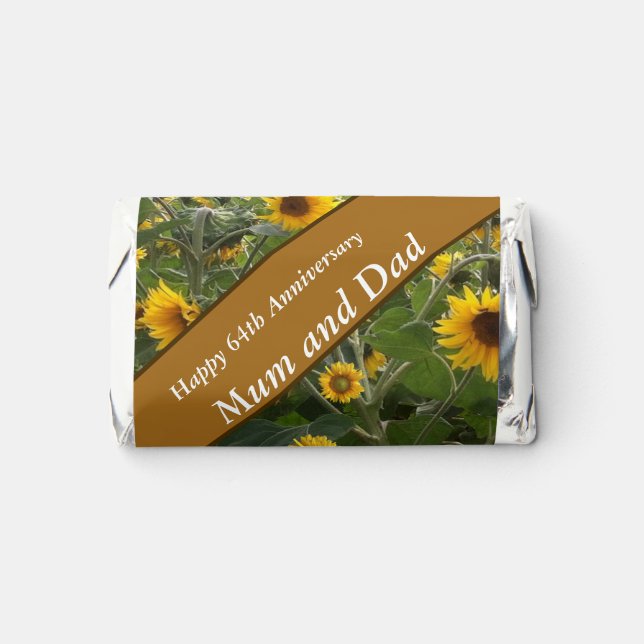 64th Anniversary Sunflower Hershey's Miniatures (Front)
