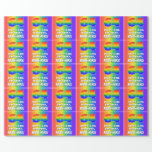 [ Thumbnail: 64th Birthday: Colorful, Fun Rainbow Pattern # 64 Wrapping Paper ]