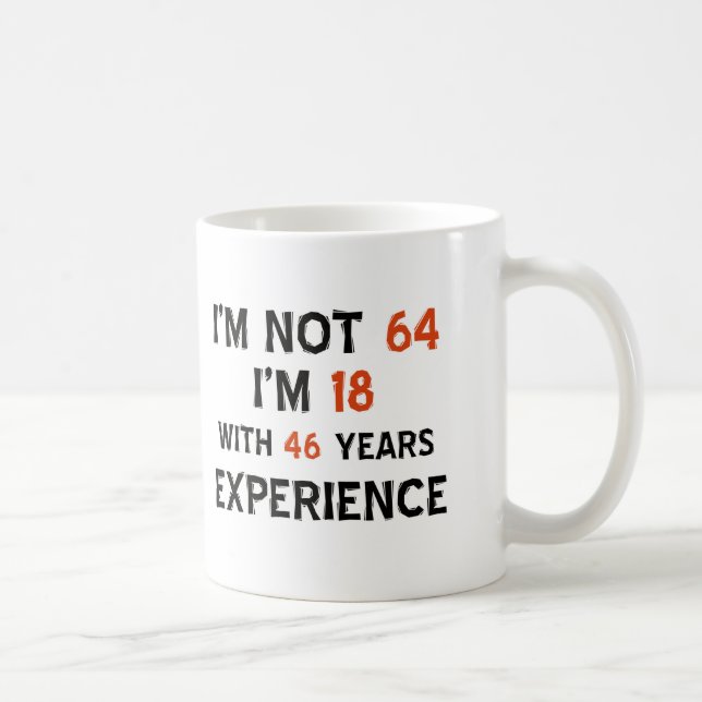 64th birthday designs coffee mug (Right)
