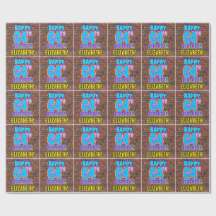 64th Birthday: Fun, Urban Graffiti Inspired Look Wrapping Paper