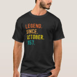 64th Birthday Gift 64 Year Old Legend Since T-Shirt<br><div class="desc">This is great 64th birthday gifts idea for men women and your dad who were born in October 1957</div>