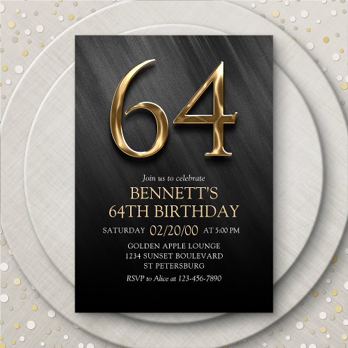 64th Birthday Invitation