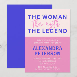 64th birthday invitations Humor Woman Myth Legend