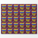 [ Thumbnail: 64th Birthday: Loving Hearts Pattern, Rainbow # 64 Wrapping Paper ]