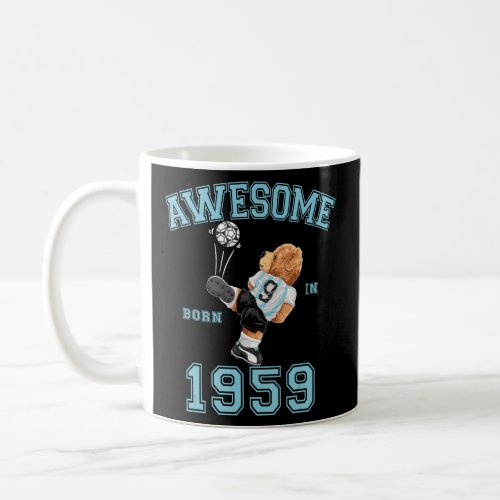 64th Birthday Men Women 1959 Awesome Teddy Footbal Coffee Mug