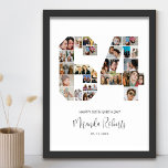 64th Birthday Number 64 Custom Photo Collage Poster<br><div class="desc">Celebrate 64th birthday with this personalized number 64 photo collage poster. This customizable gift is also perfect for wedding anniversary. It's a great way to display precious memories from your wedding and married life. The poster features a collage of photos capturing those special moments, and it can be customized with...</div>