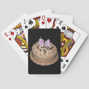 64th Birthday Party Cake Food Photography Poker Cards