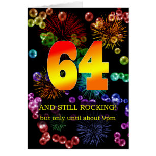 64th Birthday Still Rocking Cards