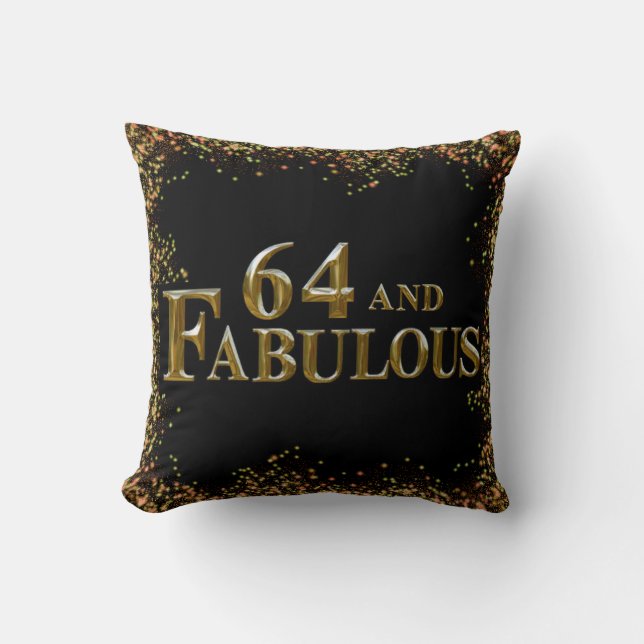 64th Birthday  Throw Pillow (Front)