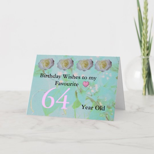 64th Birthday Wishes Greeting Card | Zazzle.com
