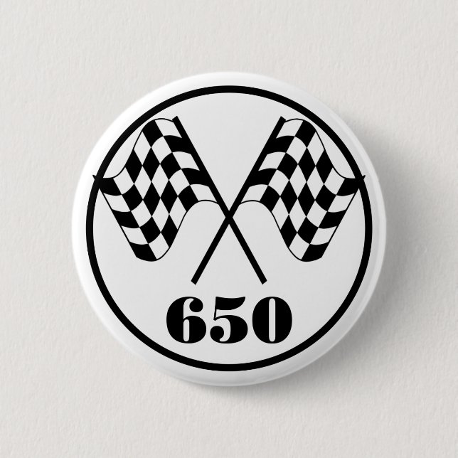 650 Checkered Flags Button (Front)