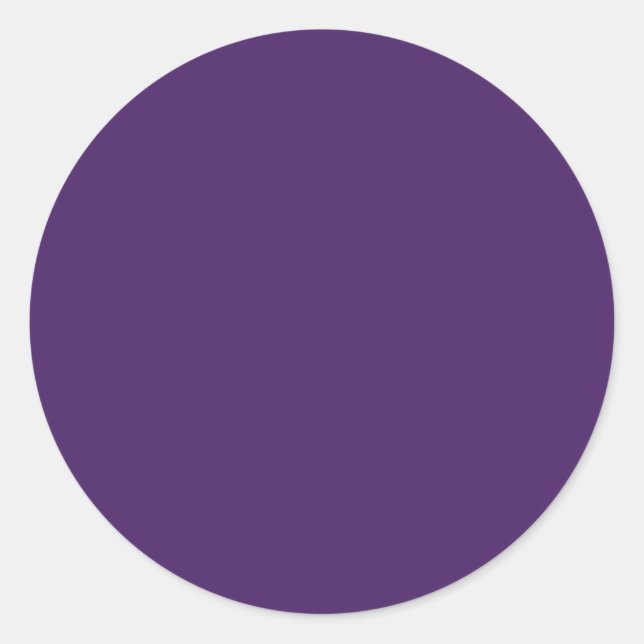 #65187A HEX CODE DARK PURPLE COLOR BACKGROUND TEMP CLASSIC ROUND STICKER (Front)