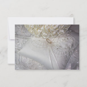 6538-Ring Bearer Pillow with Wedding Ring on Veil Invitation