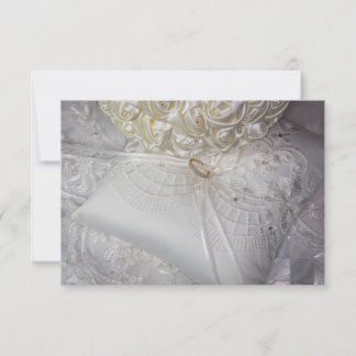 6538-Ring Bearer Pillow with Wedding Ring on Veil Invitation