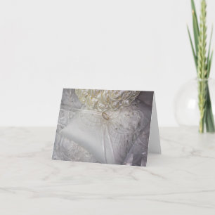 6538-Ring Bearer Pillow with Wedding Ring on Veil Invitation