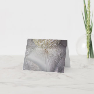 6538-Ring Bearer Pillow with Wedding Ring on Veil Invitation