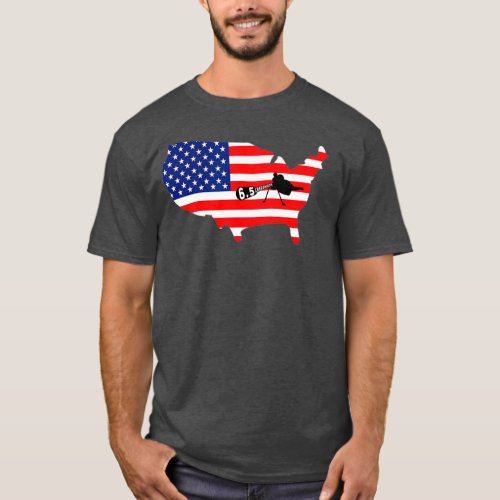 65 Creedmoor American Flag 2A LRP shooting prone T_Shirt