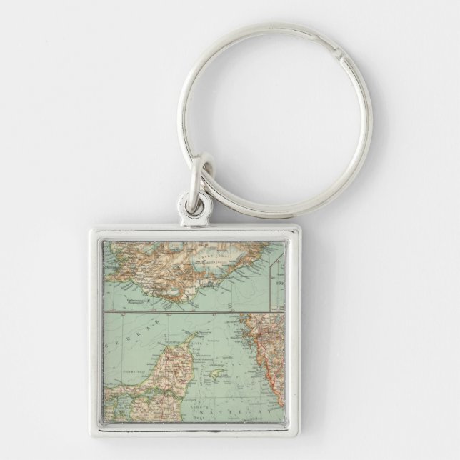 65 Denmark, Iceland Keychain (Front)