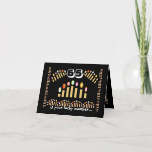 65 is Your Lucky Number - Happy 65th Birthday! Card