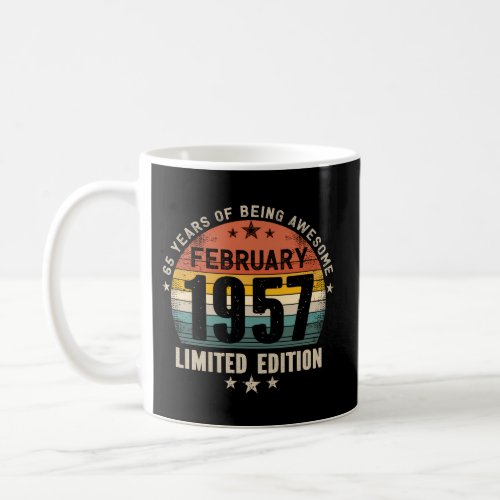 65 Made In February 1957 65Th Coffee Mug