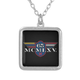 65 MCMLXV Square Sterling Silver Plated Necklace