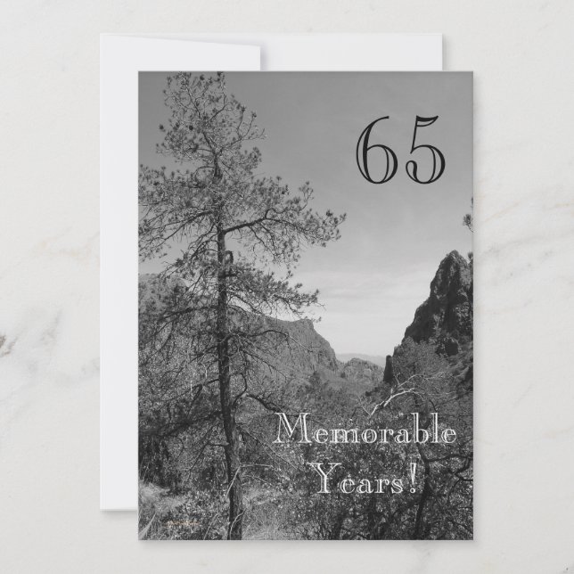 65 Memorable Years/Birthday Celebration-Nature Invitation (Front)