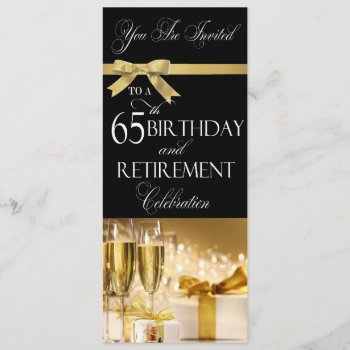 65 Th Birthday Retirement Combination Invitation by Be_My_Valentine at Zazzle