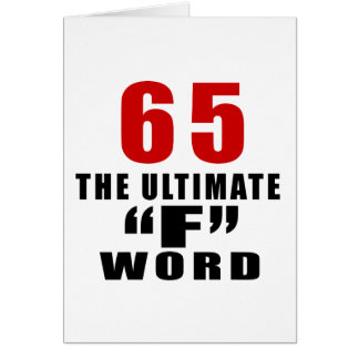 65 THE ULTIMATE "F" WORD CARDS