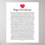 65 things we love about you heart reasons we love poster<br><div class="desc">This is a DO IT YOURSELF XX Reasons why we love you. roses reasons we love you,  editable 50 Reasons,  60th birthday,  editable,  80th birthday,  memories,  love you,  mom,  retire You can edit the main body text. Designed by The Arty Apples Limited</div>