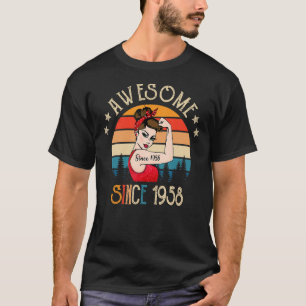 65 Year Old Awesome Since 1958 65th Birthday Women T-Shirt