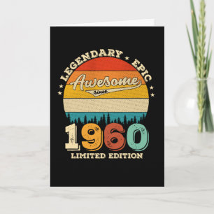 65 Year Old Bday 1960 Awesome 65th Birthday Gift Card