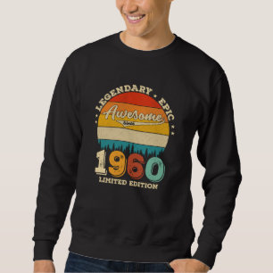 65 Year Old Bday 1960 Awesome 65th Birthday Gift Sweatshirt