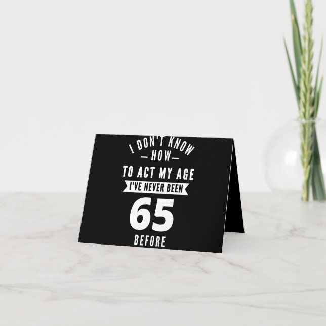 65 Year Old Gift | 65th Birthday Gift Ideas Note Card (Front)