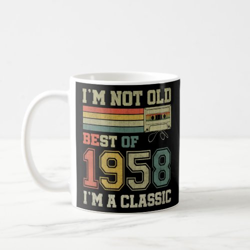 65 Year Old Vintage 1958 Cassette Tape 65th Birthd Coffee Mug